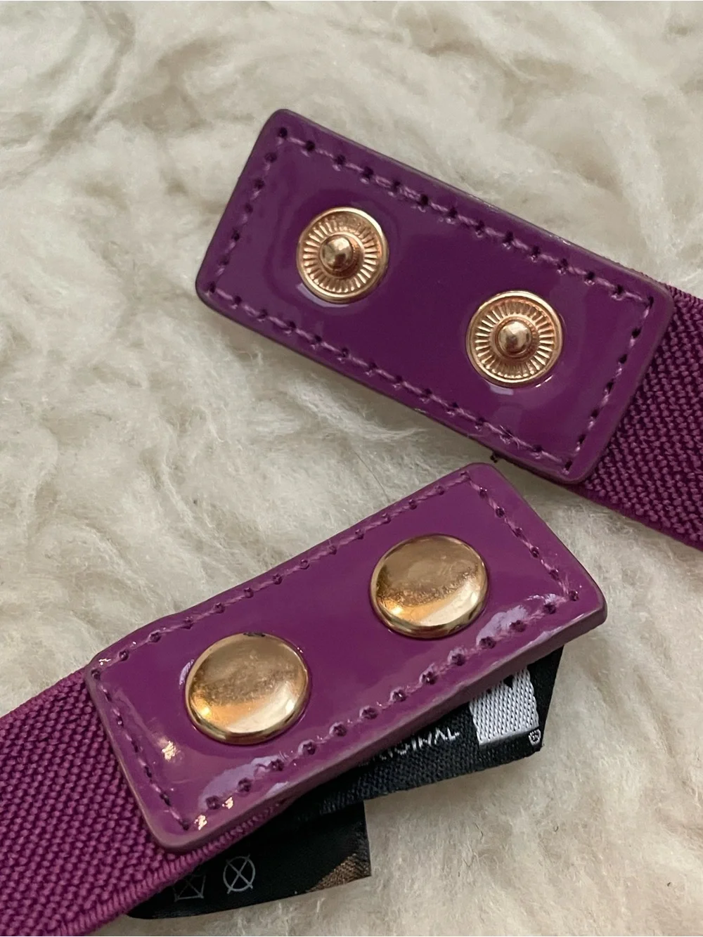 Antthony Originals Stretch Belt Gold Bee w/Rhinestone Purple OS